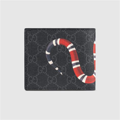 gucci supreme coin wallet|gucci snake wallet men's.